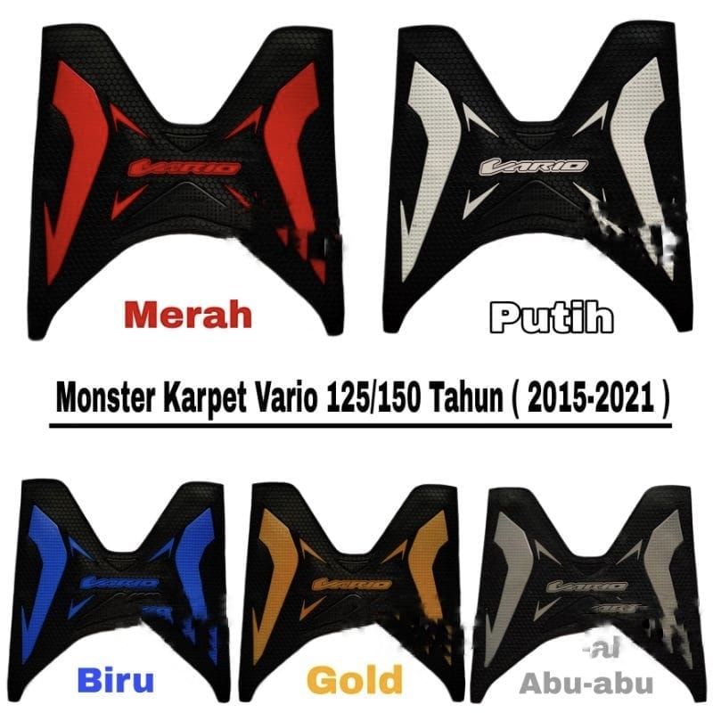 Tatakan Kaki Motor/Karpet Motor Monster Vario 125/150 2015_2021 &amp; Vario 160 New