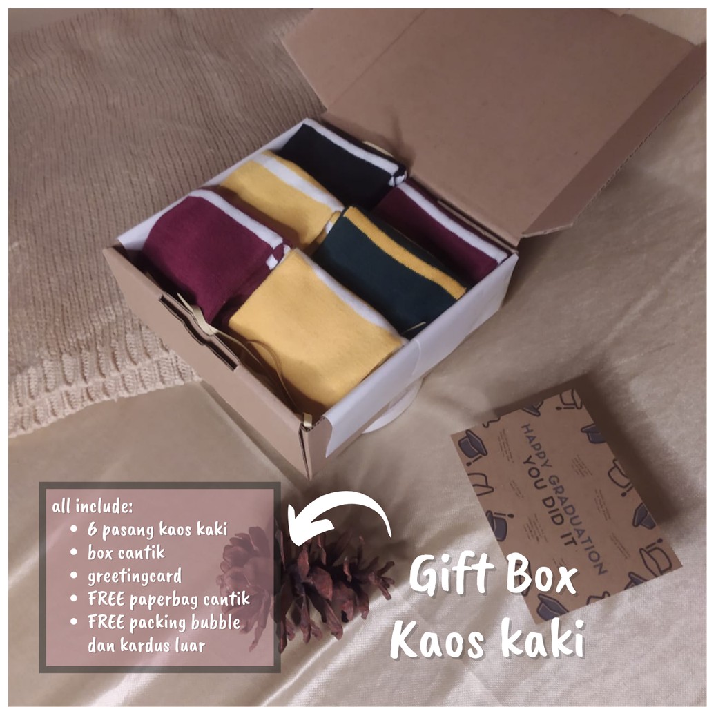 

[GIFT BOX KAOS KAKI] HAMPERS ULANG TAHUN WISUDA BIRTHDAY GRADUATION SOCK KADO HADIAH KAUS KAKI