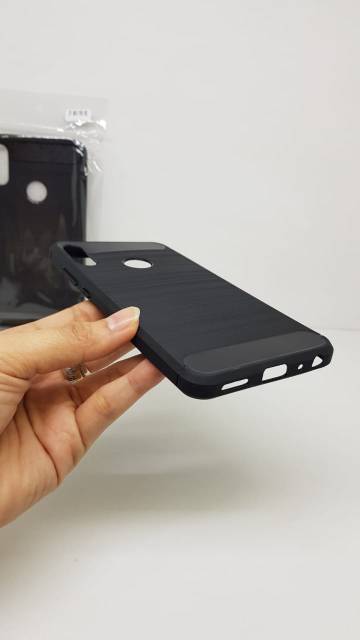 Slim Fit Carbon Zenfone Max Pro M2 6.26&quot; Softcase Carbon Asus ZB631KL Soft Case Zenfone Max Pro M2