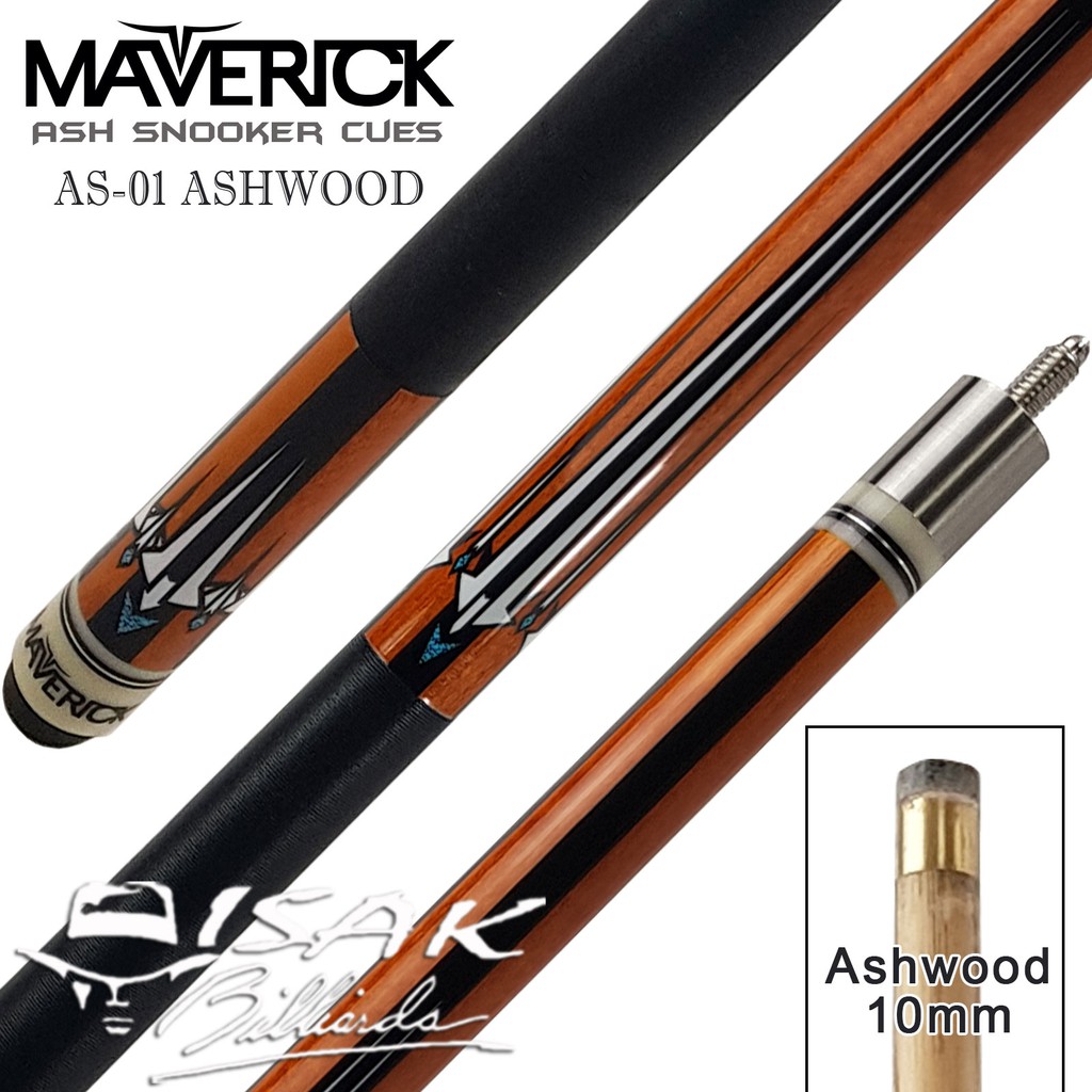 Maverick AS-01 Snooker Cue - 10 mm Stick Bola Kecil Bakso Billiard Stik Ash