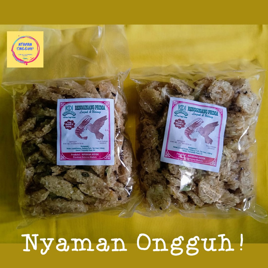 Rengginang Lorjuk Koin dan Stik Cap Tiga Merpati