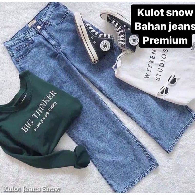 kulot jeans delonik celana wanita