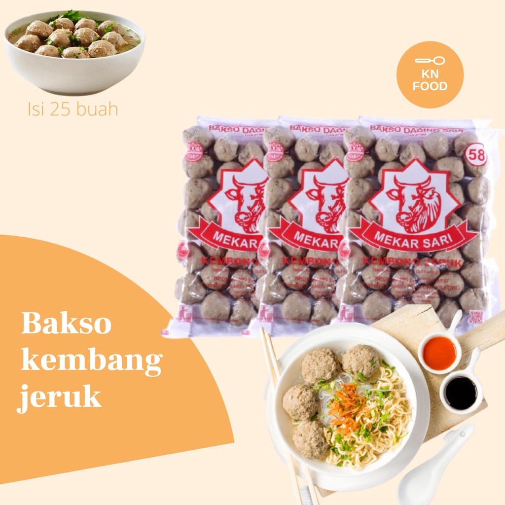 

Bakso Kembang Jeruk 25 daging sapi .