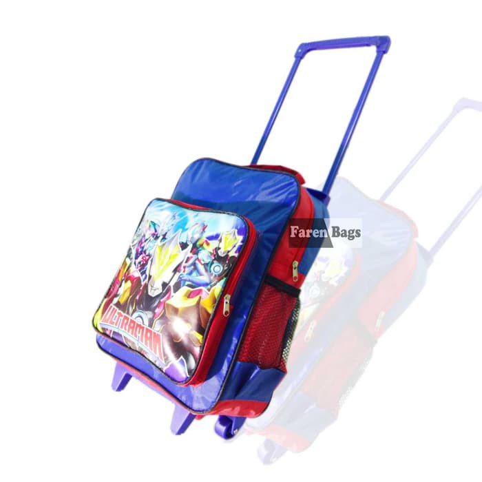 A100000 Tas Troli Anak TK ULTRAMAN Tas Roda Anak Laki-Laki Tas Anak Se