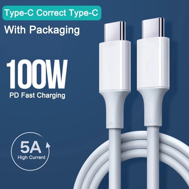 [100W PD USB C To USB Type C Cable PD Fast Charger Cord] [USB-C Type-c Cable For Xiaomi Mi Note 10 Samsung s21 Huawei Macbook iPad]