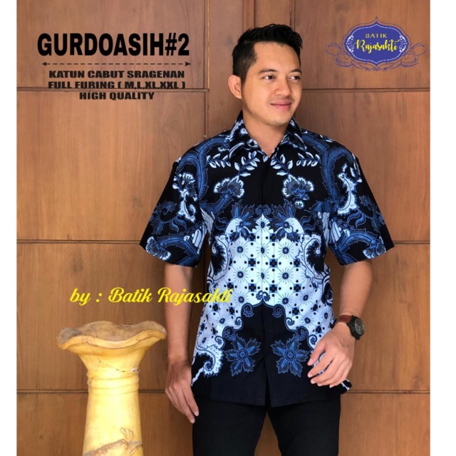 Batik Pria GURDOASIH #2 Katun Cabut Full Furing Termurah