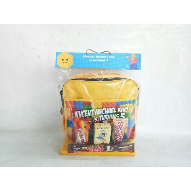 Goodie Bag Custom/ goodie bag ulang tahun anak/tas 3in1-1