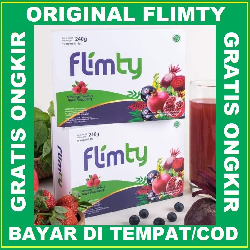 [TERLARIS] FLIMTY FIBER DETOX 16 SACHETS BPOM HALAL MUI ASLI ORIGINAL