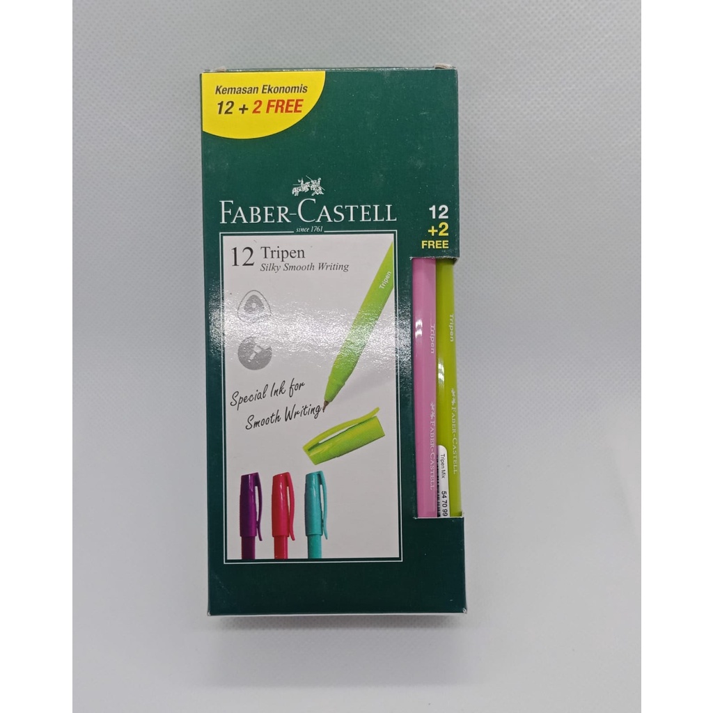 

Ballpen Tripen 0.7mm MixBarrel Black Ink Box 12 - alat tulis - pulpen-pulpen warna warni-fabercastel