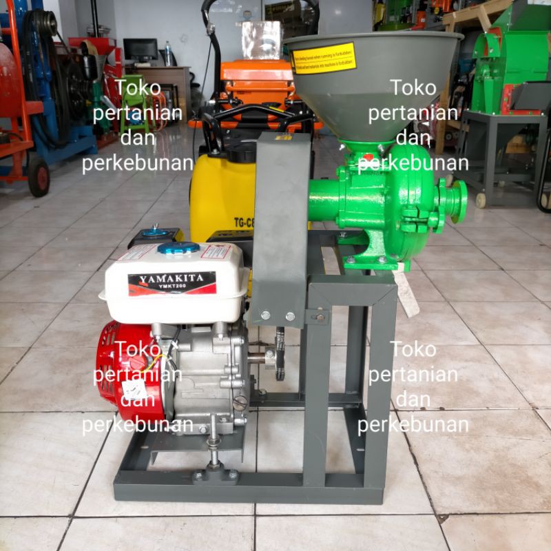 Mesin Giling Kopi/penepung kopi merk MAHKOTA komplit engine penggerak