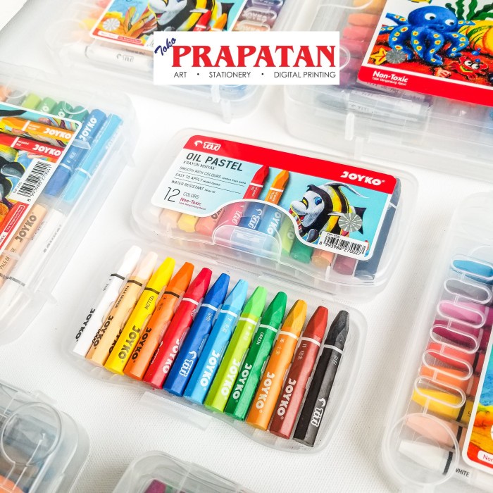 

PASTEL-DRY-OIL- CRAYON / KRAYON TITI OIL PASTEL 12 WARNA -OIL-DRY-PASTEL.