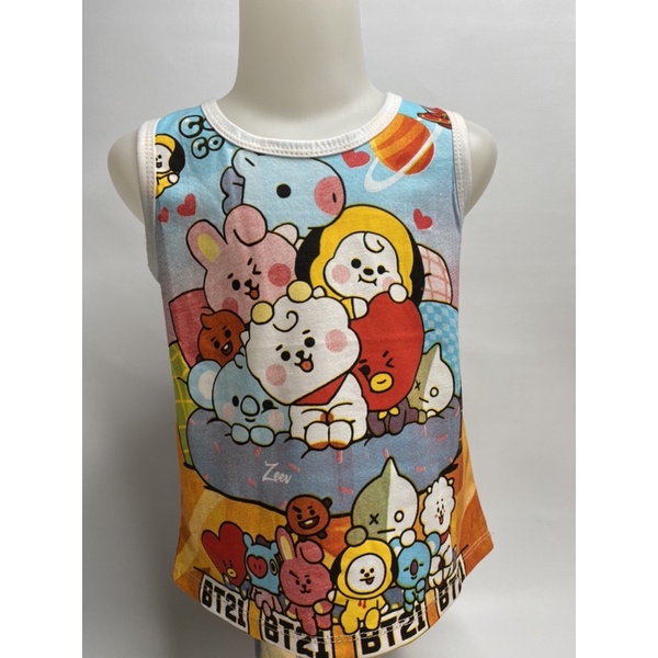 Singlet anak perempuan-singlet BT21 1-10 tahun