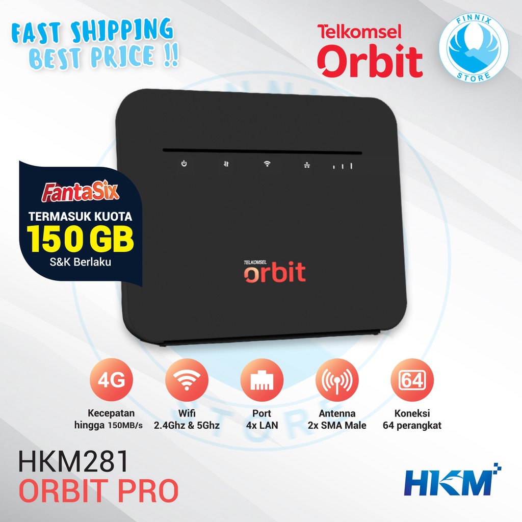 Modem Router HKM Orbit Pro HKM281 Free Kouta 50GB