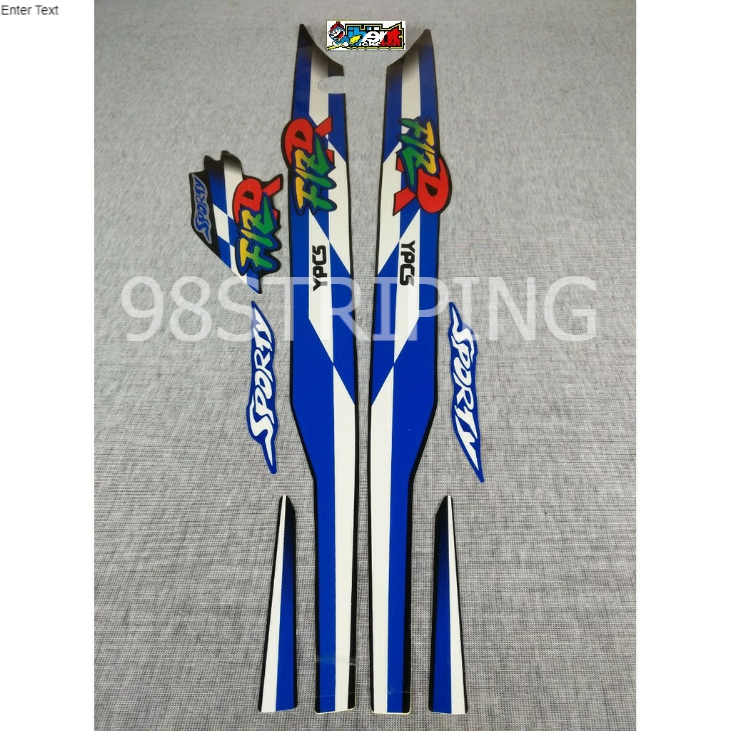 STIKER STRIPING LIS STANDAR ORI FIZ R FIZR HITAM BIRU TAHUN 1997