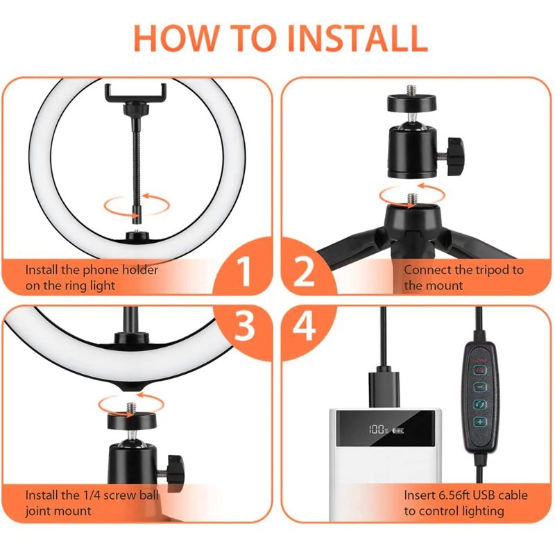 SIAP KIRIM!!! RINGLIGHT 16 26 CM / TRIPOD BESI RING LIGHT MAKE UP 16 26 CM TIKTOK LAMPU RIAS SMARTPHONE HP 26 16 CM / YBS