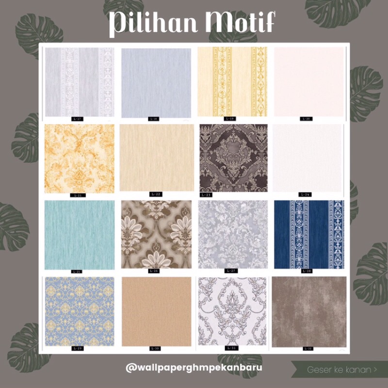 [GHM STORE] WALLPAPER DINDING PREMIUM RONA BAHAN VINYL MOTIF TIMBUL DAN BERTEKSTUR HARGA TERMURAH