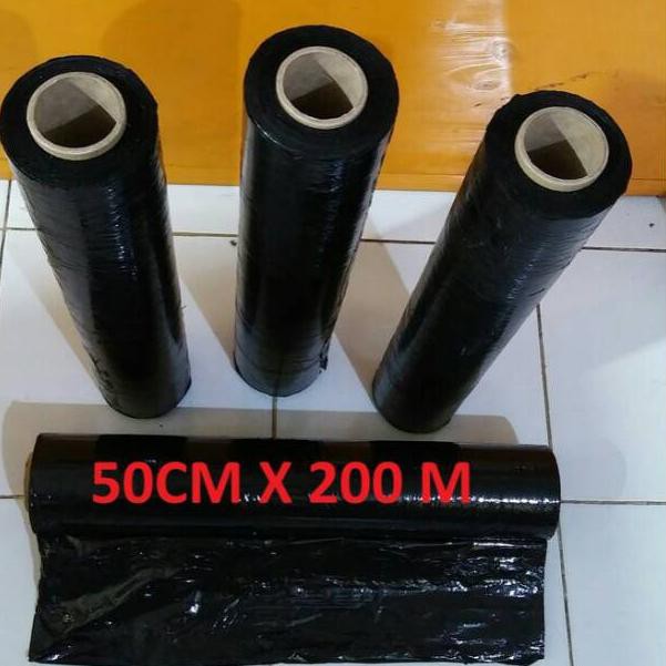 

PLASTIK WRAPPING HITAM / STRECH FILM 50cm x 200m groair harga pabrik (KODE 849)