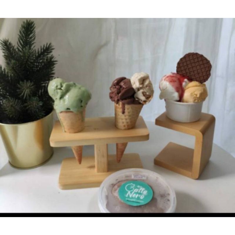 IMD Ice cream cone holder double hole /Alas tempat cone es krim