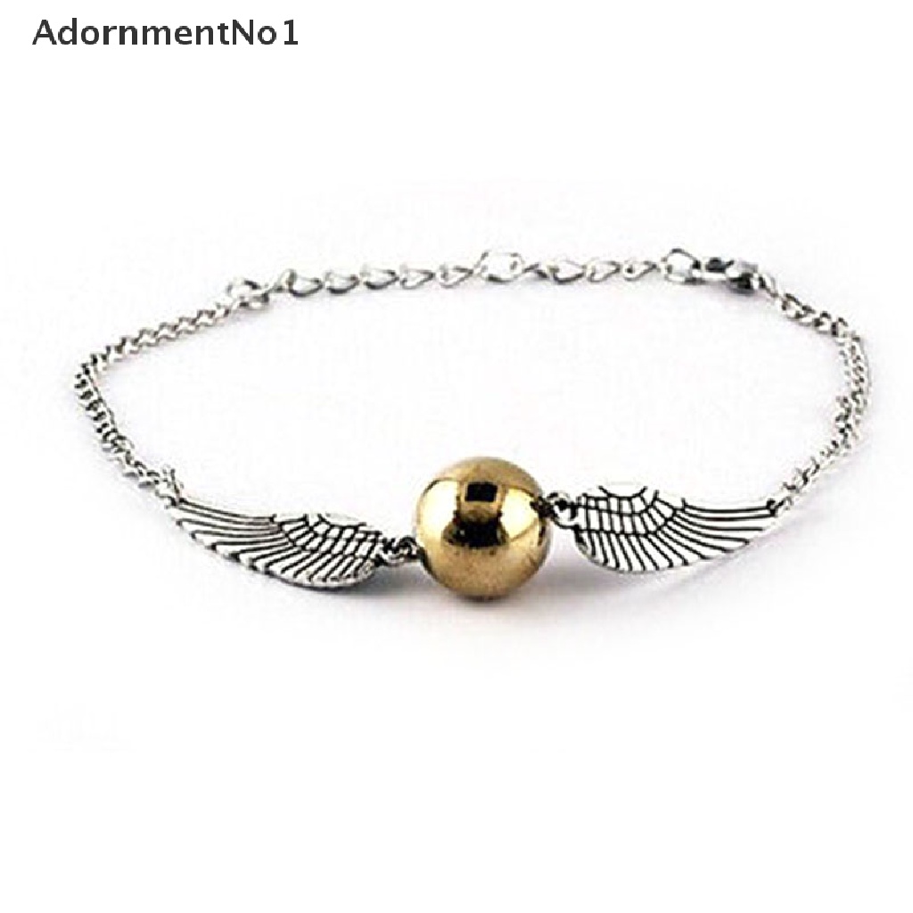 (AdornmentNo1) Gelang Tangan Rantai Fashion Gaya Retro Motif Bola Snitch Untuk Unisex / Pria / Wanita