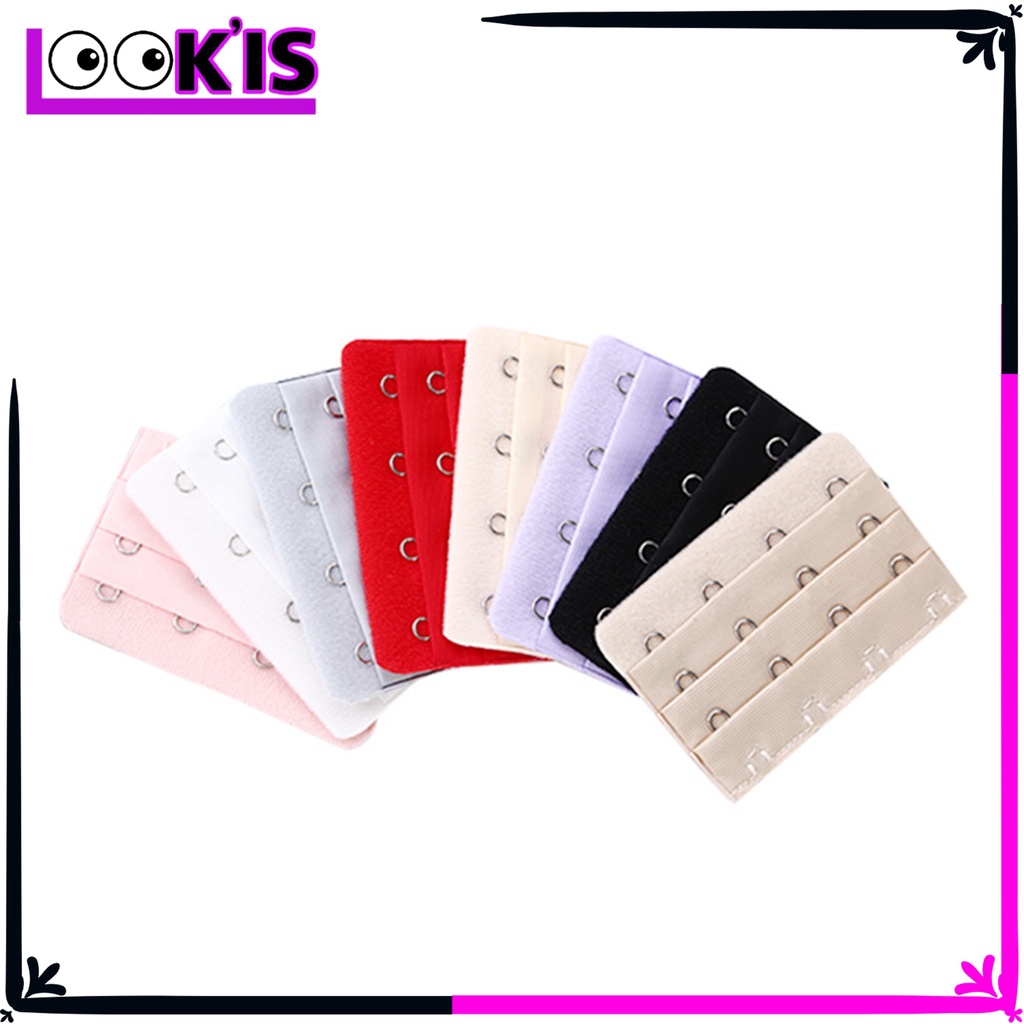 LOOK'IS  - Pengait Bra Tambahan 3 Kait Extension Bra 2 Kait Karet Sambung Bra 2 Baris