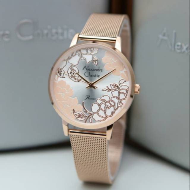 Jam wanita Alexandre christie AC2853 rosegold