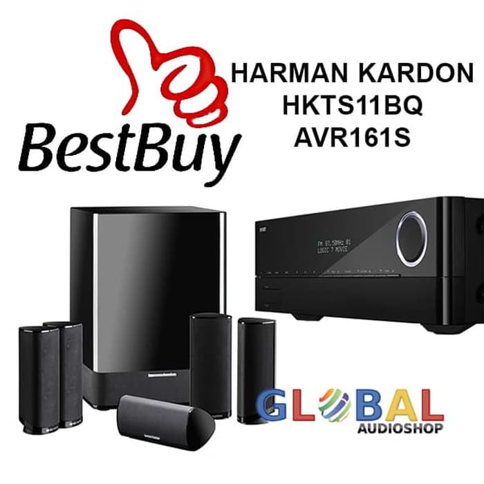 Harman Kardon AVR161 ( AVR-161S ) HOME THEATER HKTS11 ( HKTS-11BQ ) - Hitam