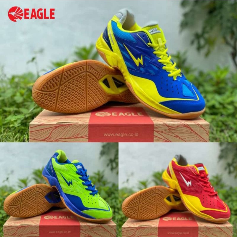 Sepatu Badminton Eagle Original Pria Murah Olahraga Volly Running Bulutangkis Terbaru Size 39-44