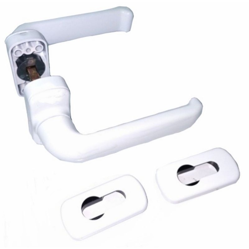 Kunci Pintu Lever Handle 816 + Mortise Lock Complete Satu Set Warna Coklat