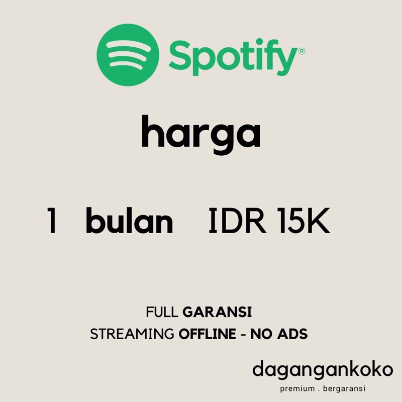 Dagangankoko Spotify Premium Aktivasi Shopee Indonesia