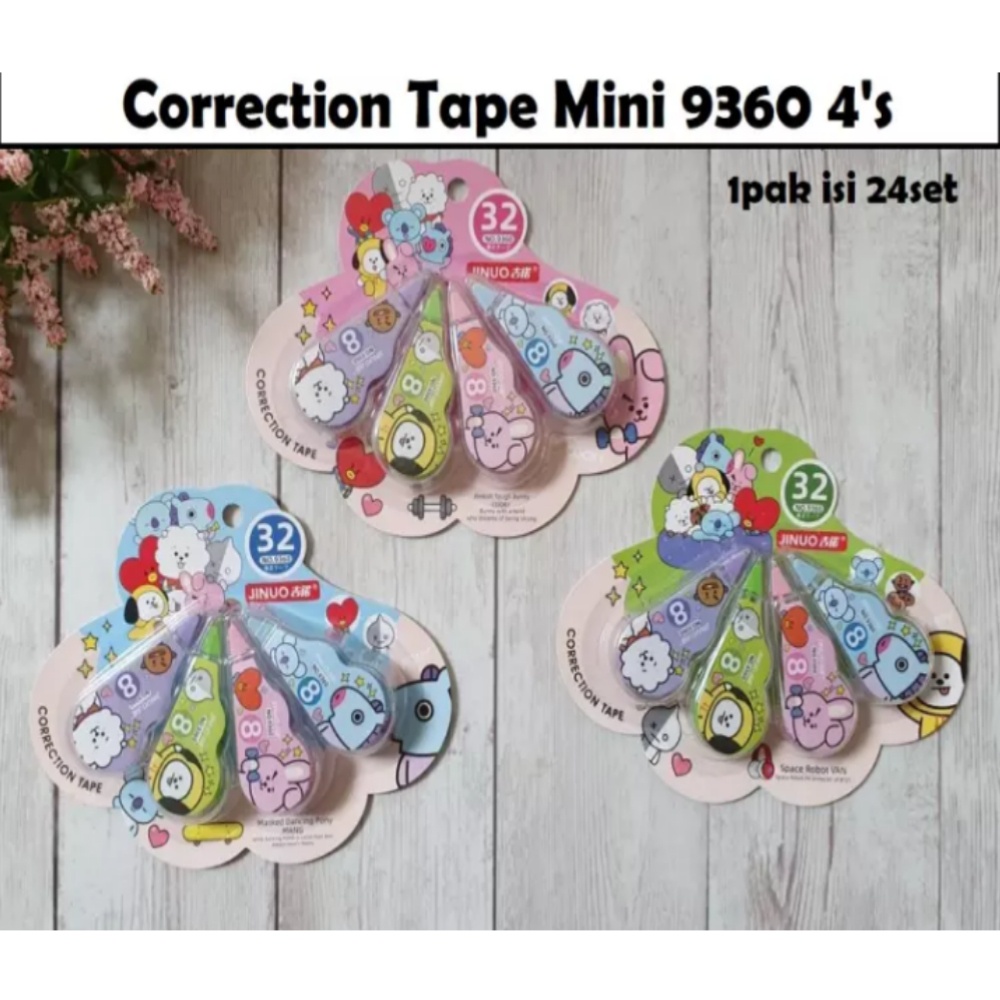 

PAKET TIP EX KERTAS 32M / CORRECTION TAPE ISI 4PCS KARAKTER KARTUN