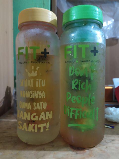 Per Pcs Botol Infuse Water Fit Plus Daily Or Max / Bottle Fit+ Pilihan 4warna Hijau Hitam Biru Ungu