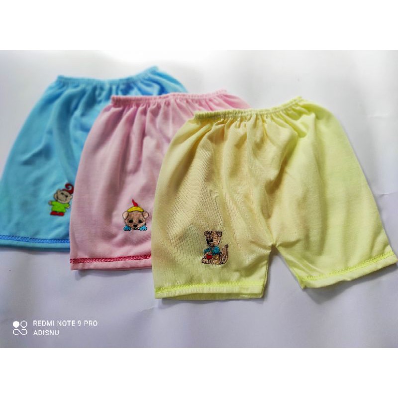 Celana Pendek Bayi Size S Harian Motif Murah (ECER)