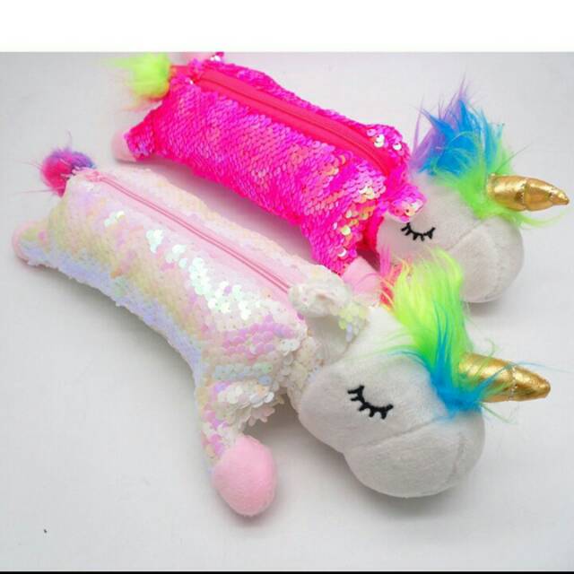 

Tempat pensil/pencil case unicorn sequin
