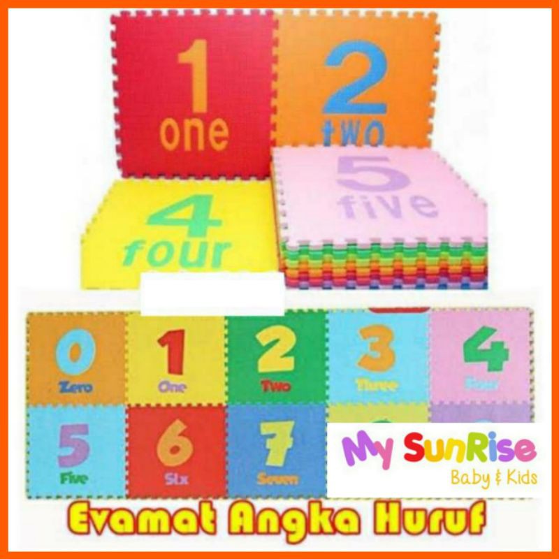 Evamats / EVAMAT Angka Huruf / Numbers / Playmat / Karpet Bermain Serbaguna