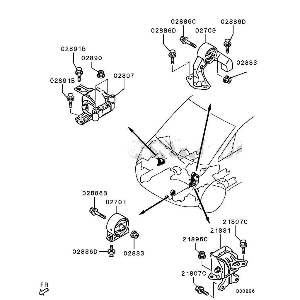 REPLACEMENT PART ENGINE MOUNTING MITSUBISHI DELICA D5 MITSUBISHI OUTLANDER SET LENGKAP MN101387 MN101386 MN184355 MN184372 MN101441 MN101574