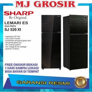 KULKAS SHARP SJ 326 XI LEMARI ES 2 PINTU SJ326XI INVERTER