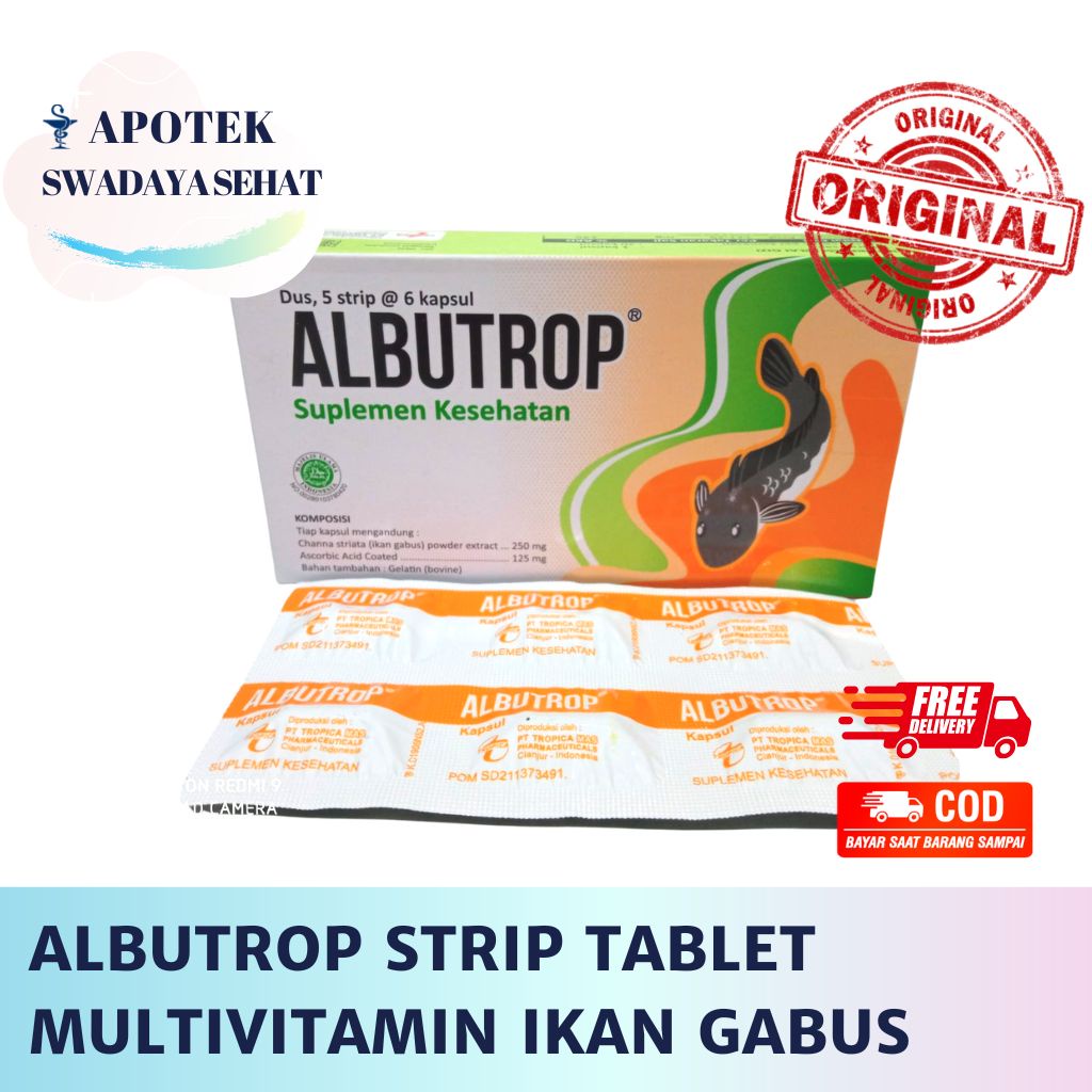 ALBUTROP Strip Tablet - Multivitamin Kesehatan Ikan Gabus