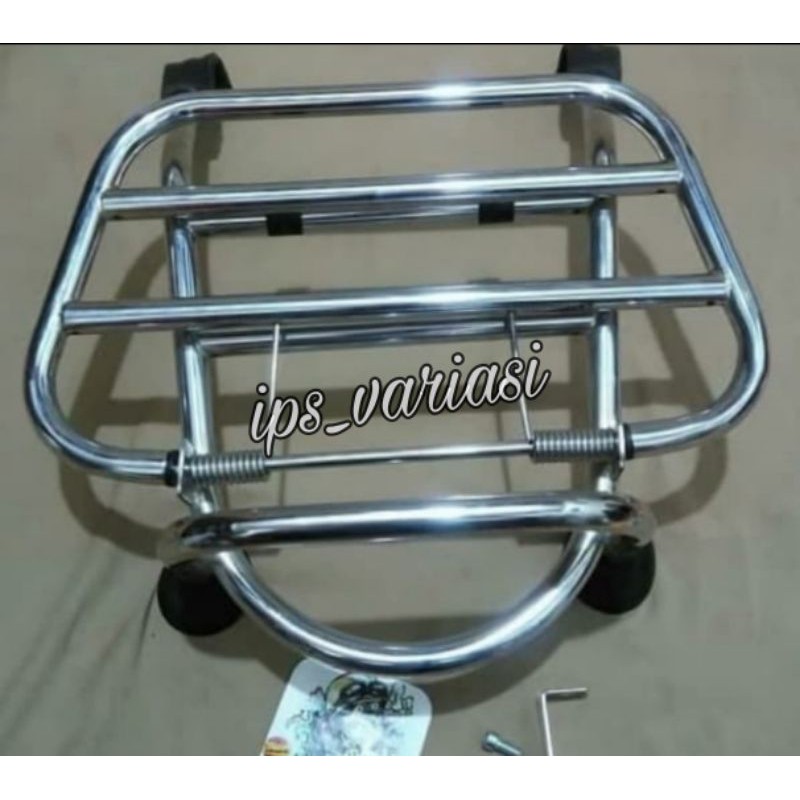 Aksesoris vespa matic front rack front carier GTS