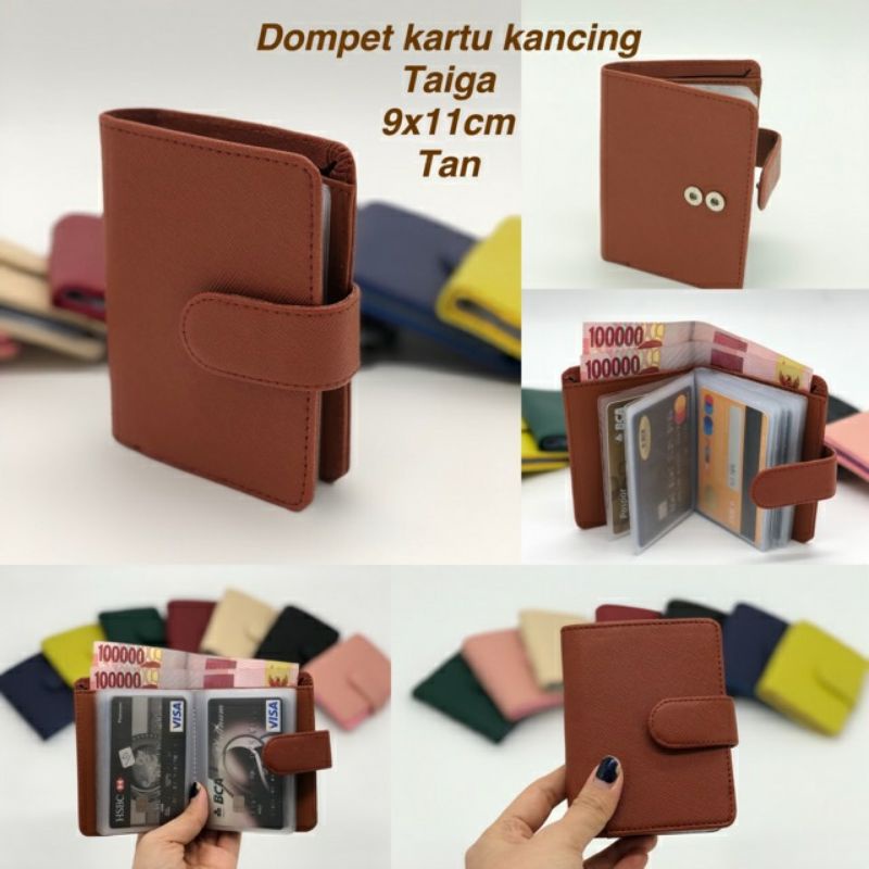 Arifirn Kartu Kancing - Dompet Kartu Wanita Ada Slot Uang