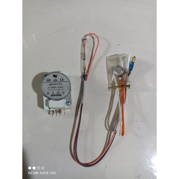 Timer 1-3 dan defros bimetal kulkas Toshiba 2 pintu