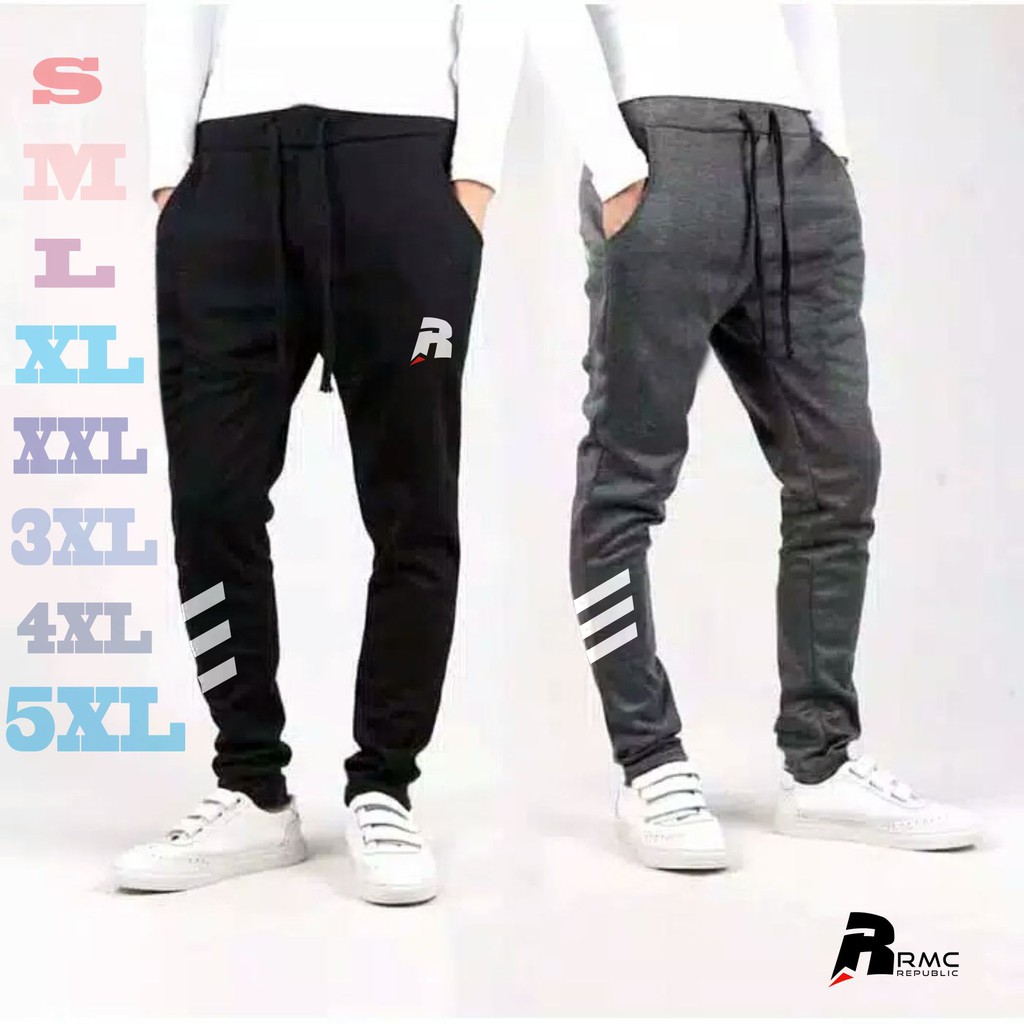 RMC REPUBLIC - celana jogger pria bigsize training sport S M L XL XXL XXXL 4XL 5XL joger jumbo