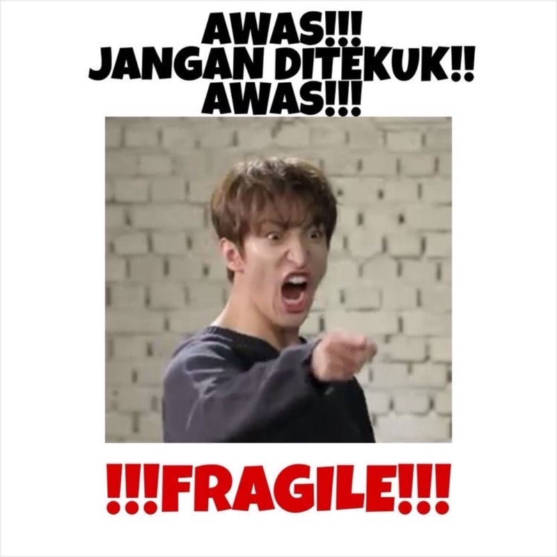 PART 2 STIKER FRAGILE KPOP LUCU KOREA STIKER JANGAN DIBANTING-A