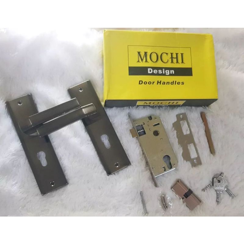 Kunci Pintu Sedang Mochi Raung 20 cm - Gagang Selot Pintu Set Komplit
