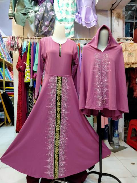 Gamis set kerudung jumbo gamis jumbo set  Gamis bordir jumbo gamis pesta jumbo