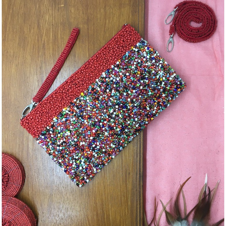 Tas Manik Monte Handmade Khas Bali JUMBO Size (25 x 15 cm: Tali Double)