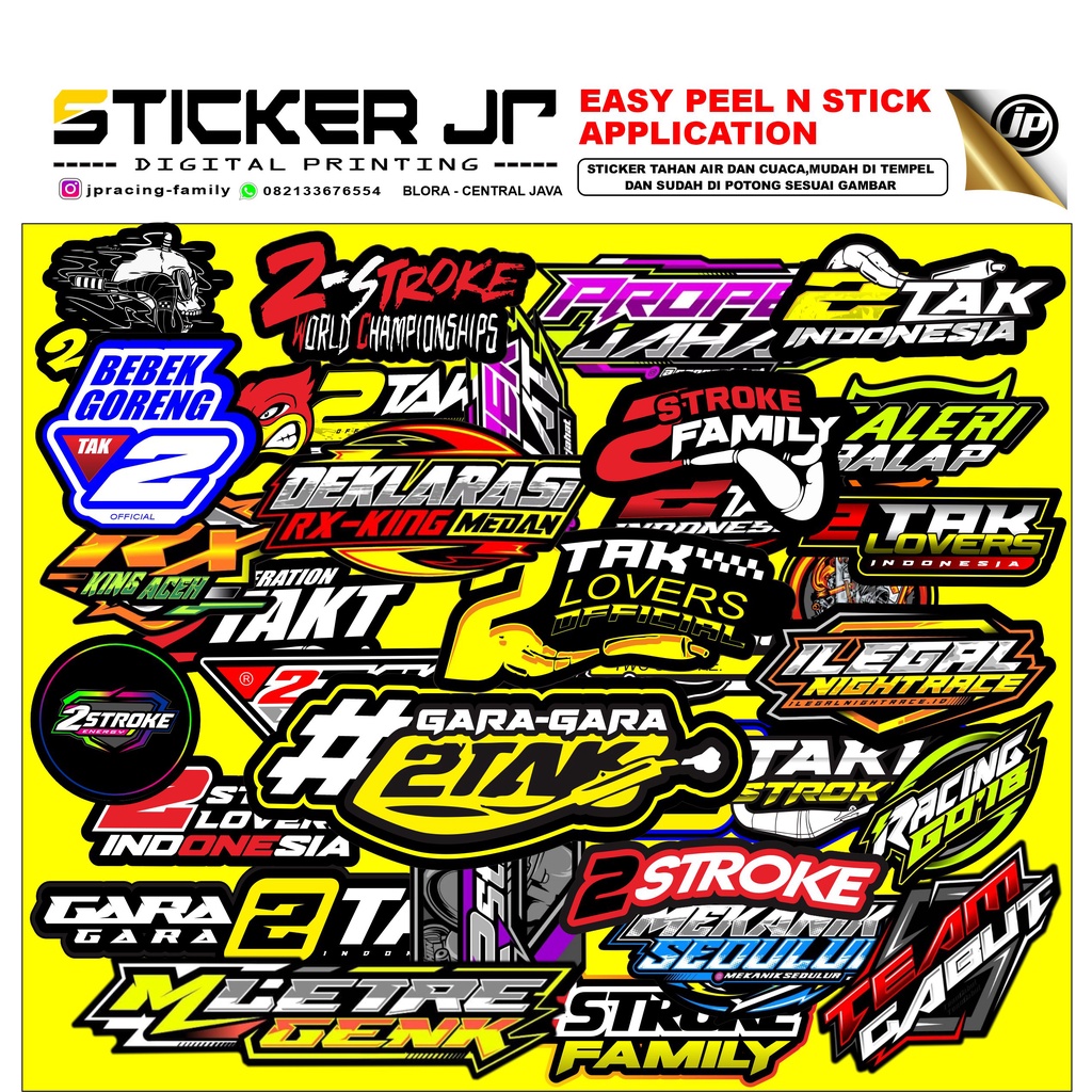 STICKER 2 TAK 2 STROKE STICKER TWO STROKE sticker rx king Fiz r