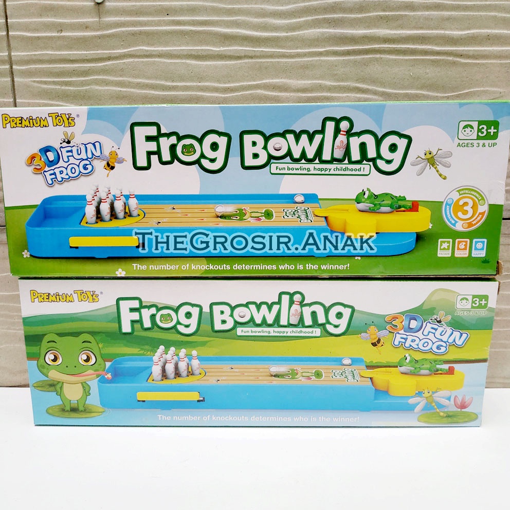 Frog Bowling Mainan Mini Bowling Katak Board Games