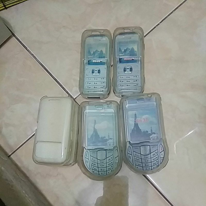 Hard Case Glass / casing robot kaca hp jadul Nokia 6630, Nokia 6030, Nokia 5200/5300,