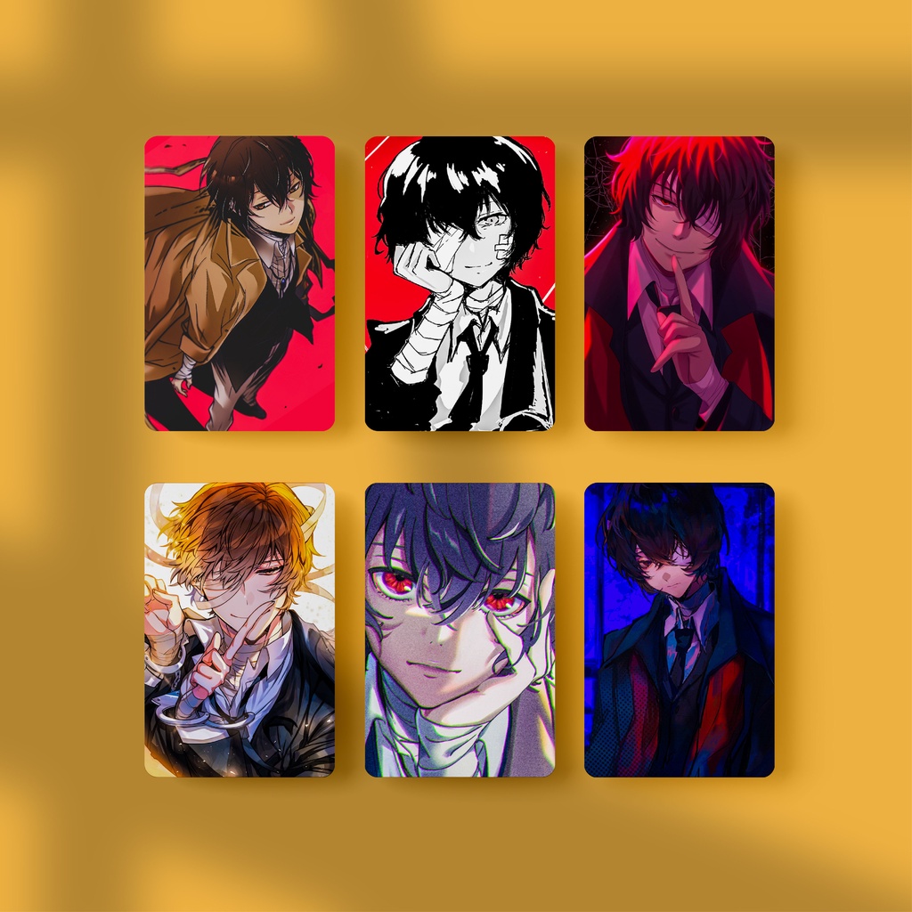 Photocard Osamu Dazai Bungo Stray Dogs | Photocard Anime Character