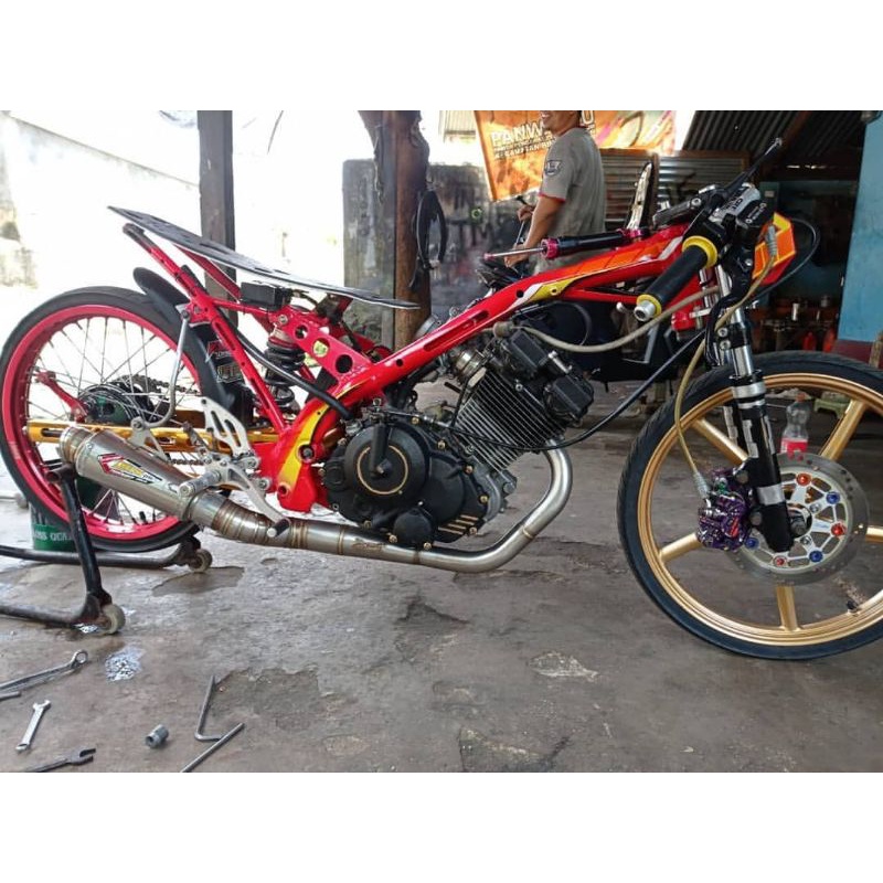 KNALPOT SATRIA FU PNP MOTOR /PORTING LEHER BENDING CREAM PIE